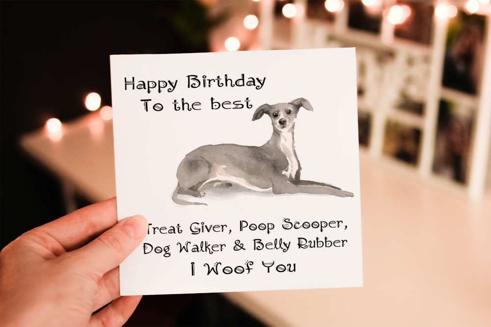 Greyhound Dog Birthday Card, Dog Birthday Card - Click Image to Close